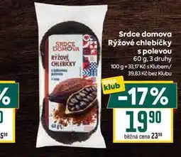 Billa Srdce domova Rýžové chlebíčky s polevou 60 g nabídka