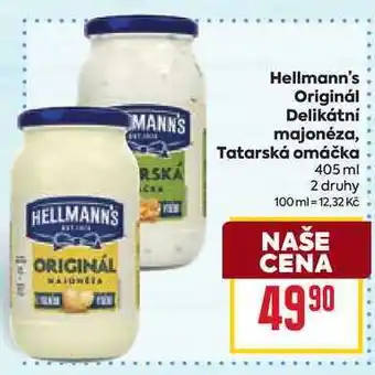 Billa Hellmann's Originál Delikátní majonéza, Tatarská omáčka 405 ml nabídka