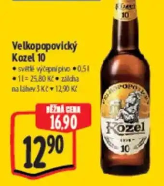 Albert Velkopopovický Kozel 10 nabídka