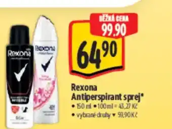 Albert Rexona Antiperspirant sprej nabídka