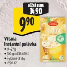 Albert Vitana Instantní polévka nabídka