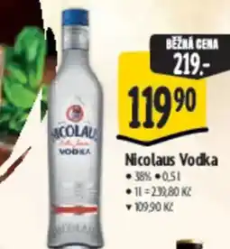 Albert Nicolaus Vodka nabídka