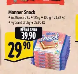 Albert Manner snack nabídka