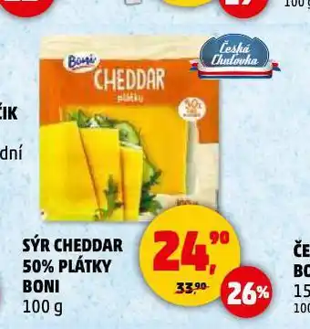 Penny Market Sýr cheddar 50% plátky boni nabídka