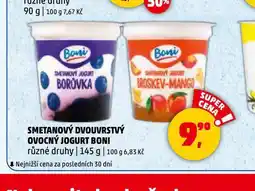 Penny Market Smetanový dv ouvrstvý ovocný jogurt boni nabídka