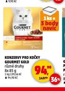 Penny Market Gourmet gold konzervy pro kočky nabídka