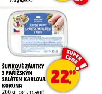 Penny Market Šunkové závitky s pařížským salátem nabídka