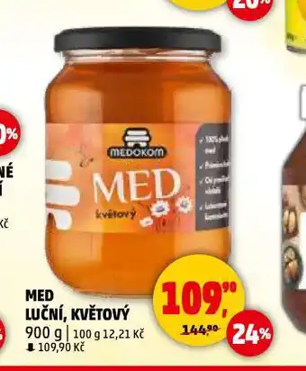 Penny Market Med luční, květový nabídka