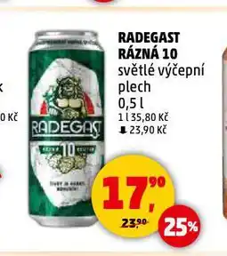 Penny Market Pivo radegast rázná 10 nabídka