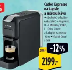 Albert Catler Espresso na kapsle a mletou kávu nabídka