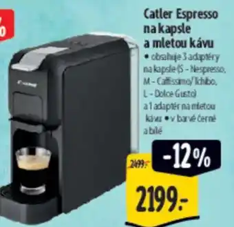 Albert Catler Espresso na kapsle a mletou kávu nabídka