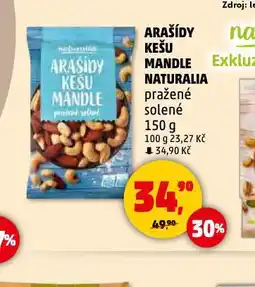 Penny Market Arašídy kešu mandle naturalia nabídka