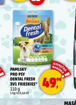 Penny Market Dental fresh 3v1 friskies pamlsky pro psy nabídka