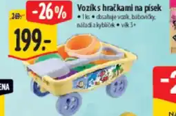 Albert Vozík s hračkami na písek nabídka