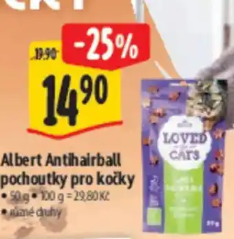 Albert Albert Antihairball pochoutky pro kočky nabídka