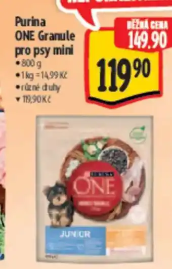 Albert Purina ONE Granule pro psy mini nabídka