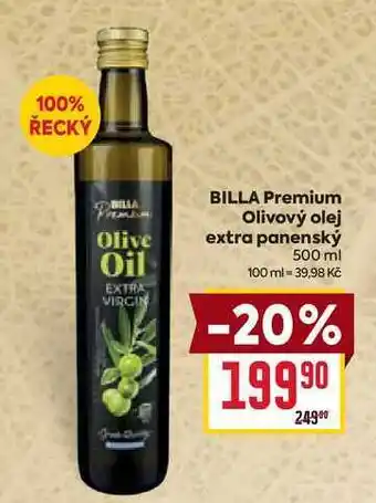 Billa BILLA Premium Olivový olej extra panenský 500 ml nabídka