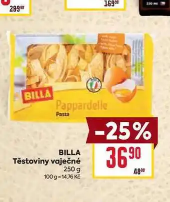 Billa BILLA Těstoviny vaječné 250 g nabídka