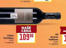 Billa Caleo Primitivo 0,75l nabídka