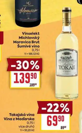 Billa Tokajská vína Vína z Maďarska 0,75l nabídka