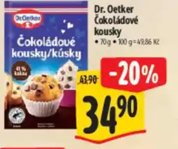 Albert Dr. Oetker Čokoládové kousky nabídka