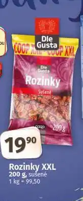 Coop Rozinky xxl nabídka