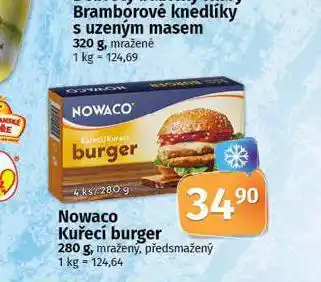 Coop Nowaco kuřecí burger nabídka