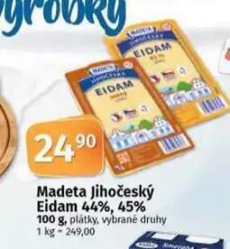 Coop Madeta jihočeský eidam 44%, 45% nabídka