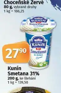 Coop Kunín smetana 31% nabídka