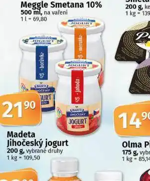 Coop Madeta jihočeský jogurt nabídka