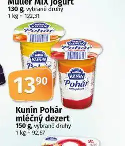 Coop Kunín mléčný dezert nabídka