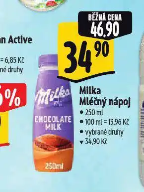 Albert Milka mléčný nápoj nabídka