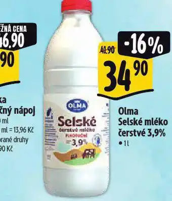 Albert Olma selské mléko čerstvé nabídka