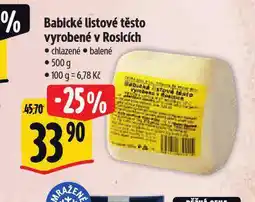 Albert Babické listové těsto nabídka