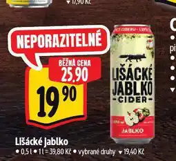 Albert Lišácké jablko cider nabídka