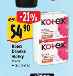 Albert Kotex dámské vložky nabídka