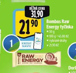 Albert Bombus raw energy tyčinka nabídka