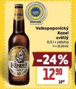 Billa Pivo velkopopovický kozel nabídka