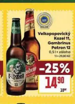 Billa Pivo velkopopovický kozel nabídka