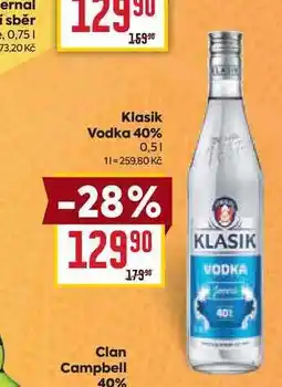 Billa Klasik Vodka 40% 0,5l nabídka