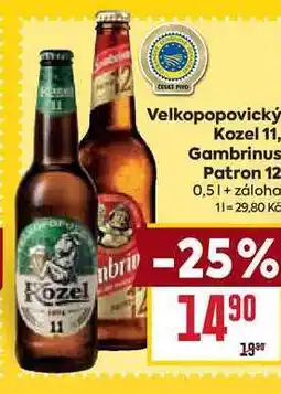 Billa Gambrinus Patron 12 0,5l nabídka