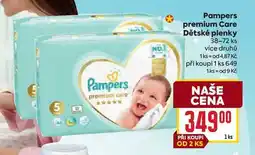 Billa Pampers premium Care Dětské plenky 38-72 ks nabídka