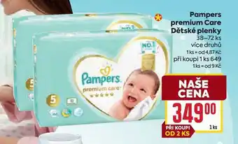 Billa Pampers premium Care Dětské plenky 38-72 ks nabídka