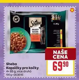 Billa Sheba Kapsičky pro kočky 4x85 g nabídka