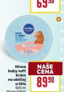 Billa Nivea baby soft Krém na obličej a tělo 500 ml nabídka