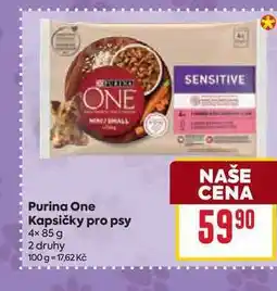 Billa Purina One Kapsičky pro psy 4× 85 g nabídka