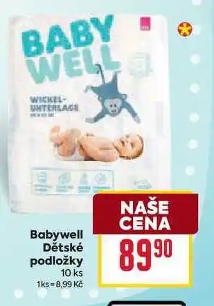 Billa Babywell Dětské podložky 10 ks nabídka