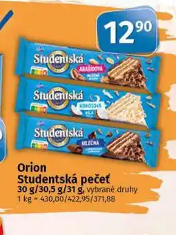 Coop Orion studentská pečeť nabídka