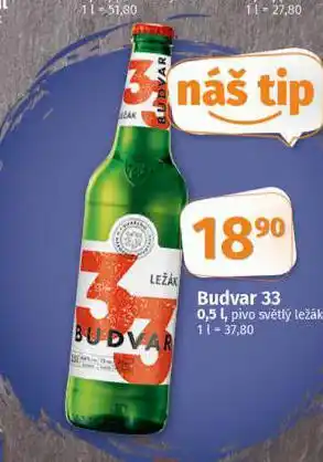 Coop Pivo budvar 33 nabídka