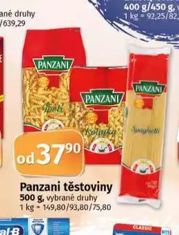 Coop Panzani těstoviny nabídka